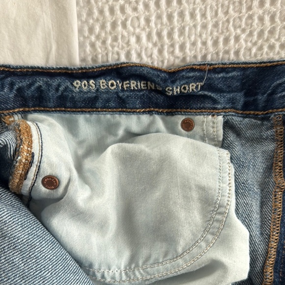 American Eagle Outfitters Blue Distressed Jean Shorts - Picture 4 of 4